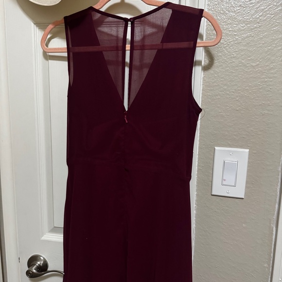 BHLDN Elegant Burgundy Sleeveless Dress - Picture 10 of 12